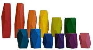 Geoblocks - 12 Piece Wooden Rainbow Geoblock Gems (Little Stars) * 3 - Image 2
