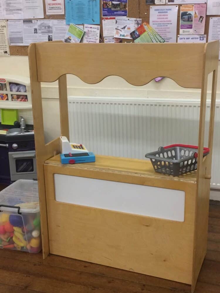 Folding Wooden Role Play Shop (Natural Wood)