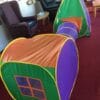 Pop Up Play Tent and Tunnel Set -(Multicoloured Orange Purple Green) Tunnel & 1 Cube & 1Tent - Image 2