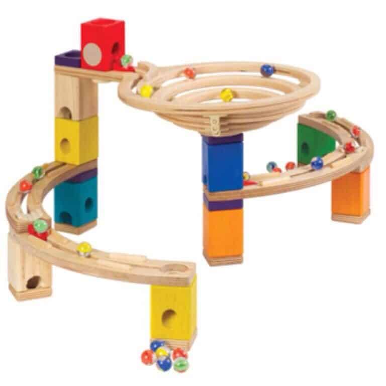 Hape Quadrilla Wooden Marble Run Basic Set Derbyshire Toy Libraries
