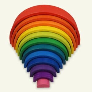 Rainbow 12 Piece Stacking Toy - Little Star Toys