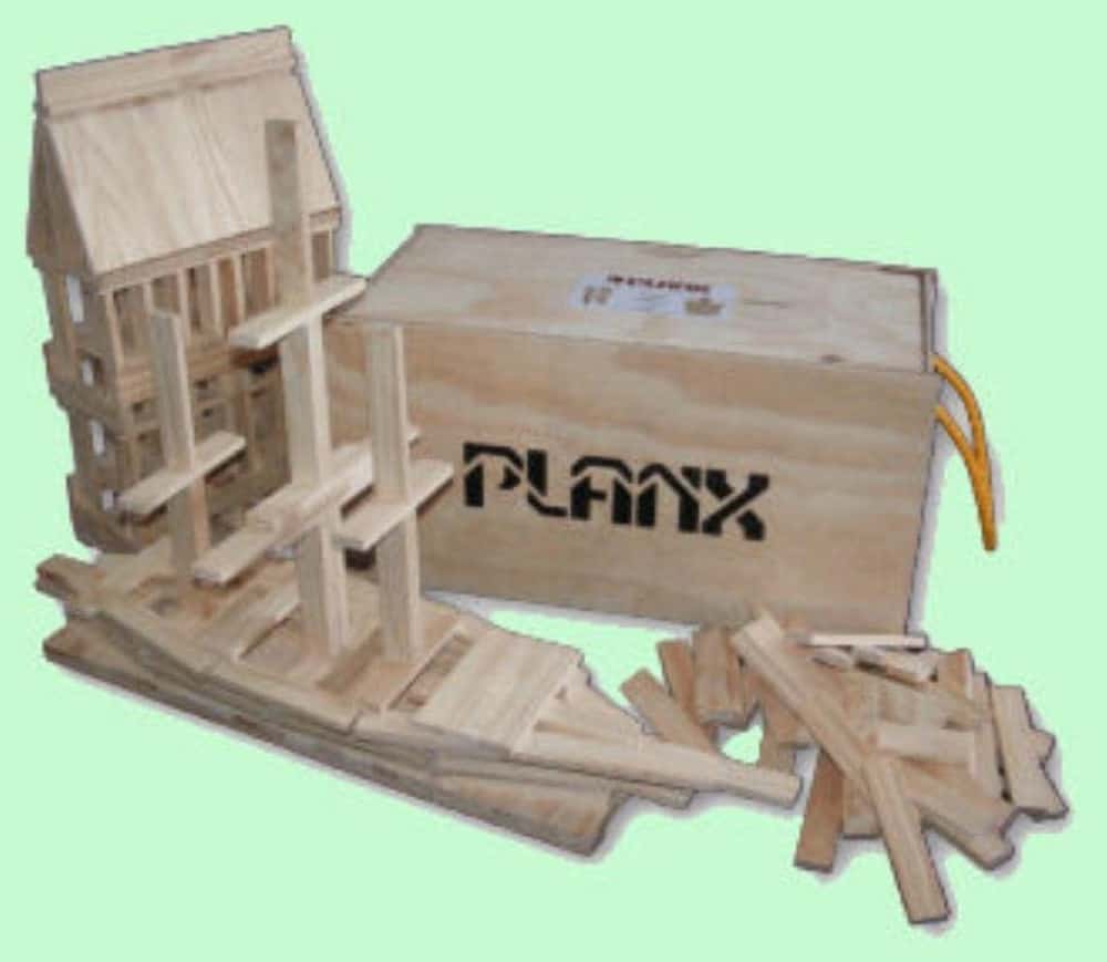 PLANX Wooden Construction Blocks Giant Set (400 Pieces)