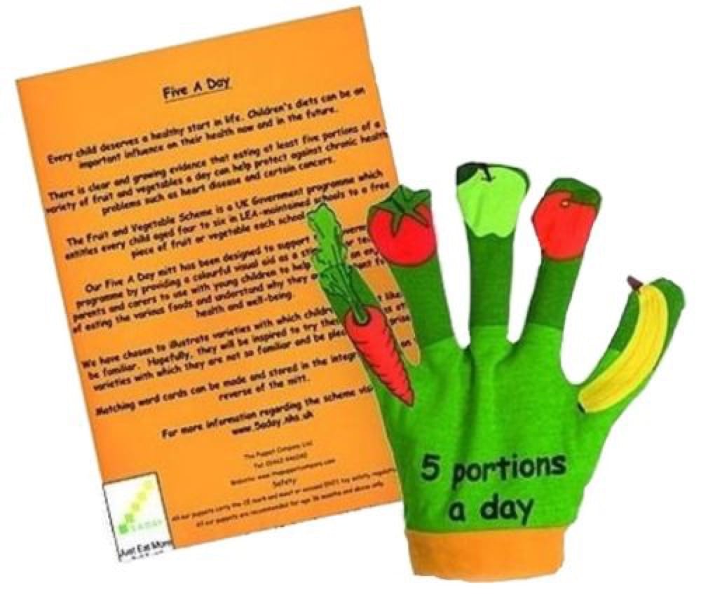 Teaching Mitts -  Five a Day Teaching Mitt