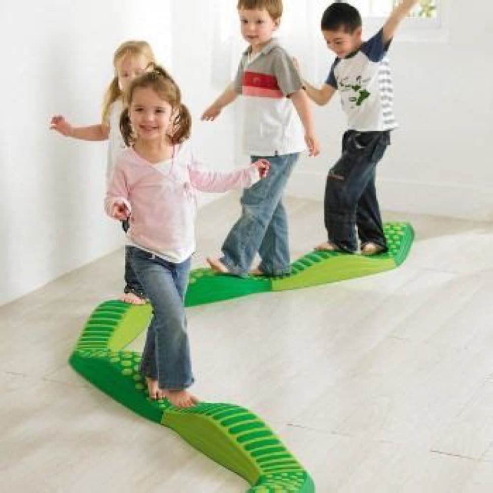 Wavy Tactile Path Balance Beam (Green)