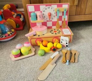 Wooden Play Kitchen & Accessories (1)