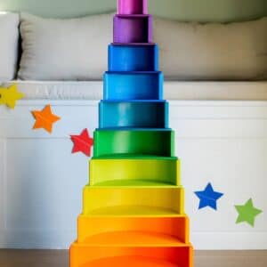 Rainbow Semi Circles - 11 Piece Wooden - Little Star Toys * 3 - Image 2