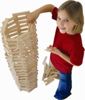 PLANX Wooden Construction Blocks Giant Set (400 Pieces) - Image 2