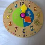 Wooden Clock Learning Tell The Time Puzzle