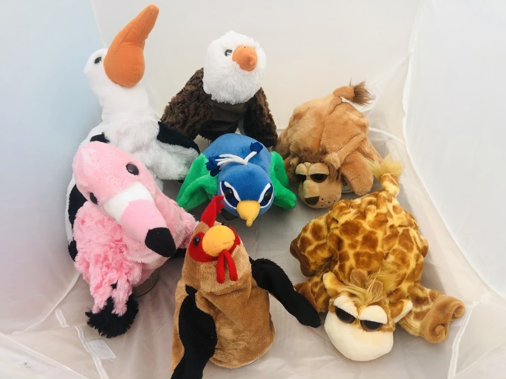 Peacock Bird  Plush Big Eye Hand Puppet - Image 2