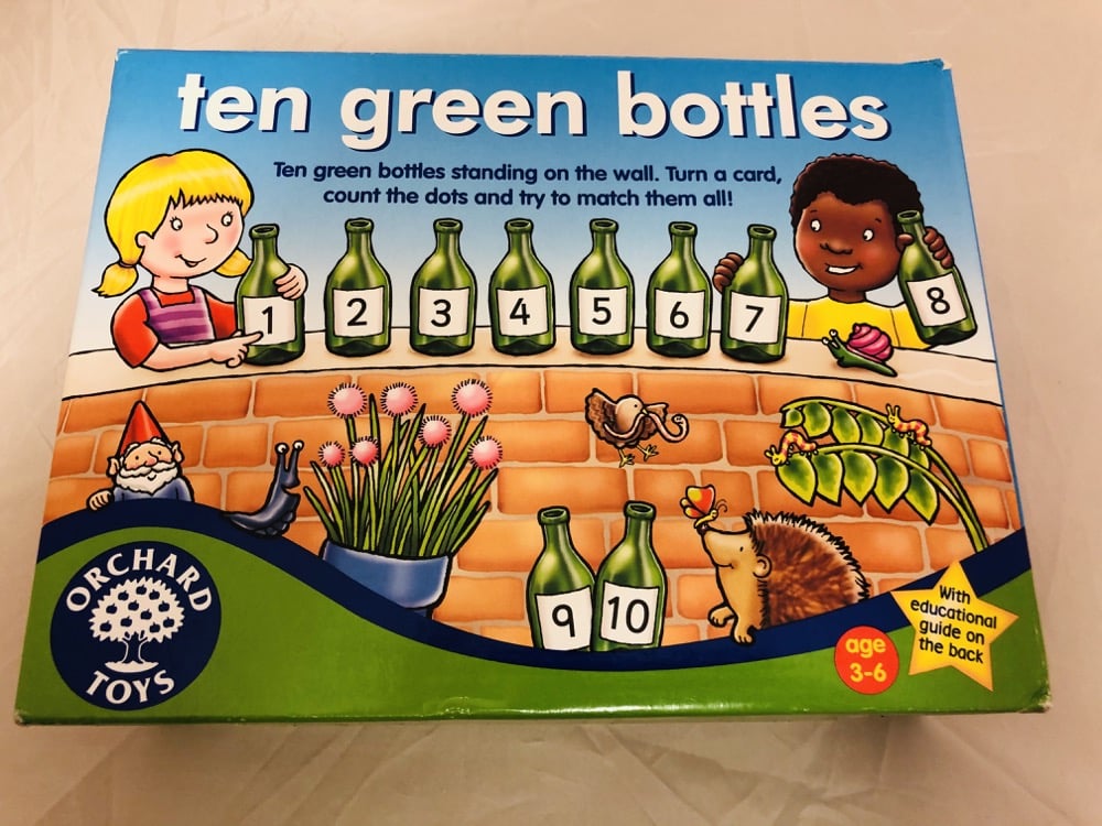 Ten Green Bottles Game - Orchard Toys