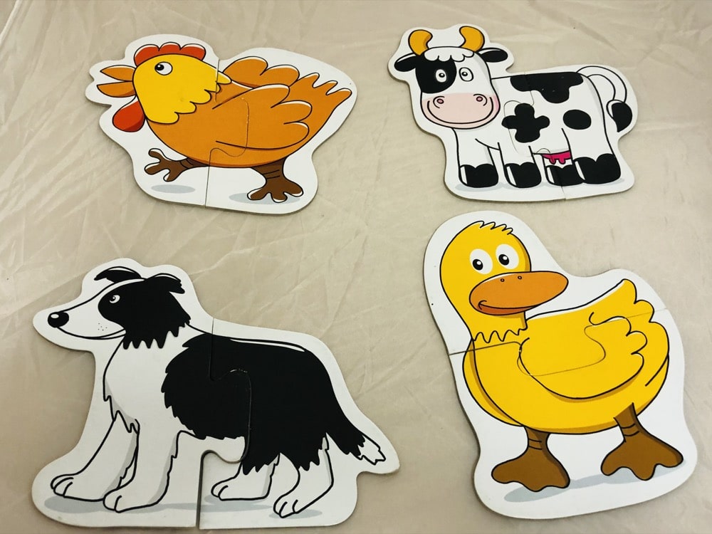 2 Piece Farm Animals -  Puzzle