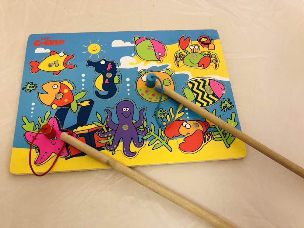 Sea Creatures Magnetic Wooden -Catching Puzzle Game