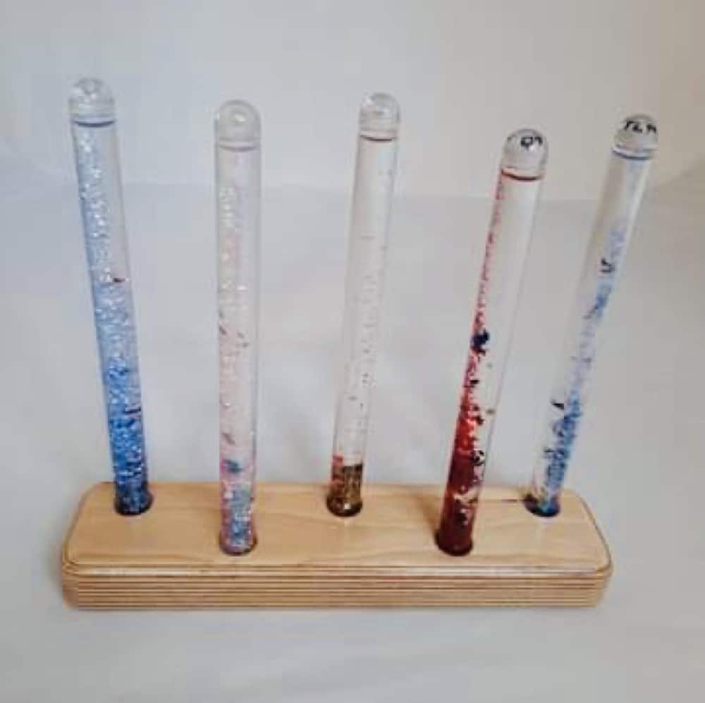 Tocki Hardwood 5 Hole Stand with Glitter 5 * Tubes (Copy) (Copy)