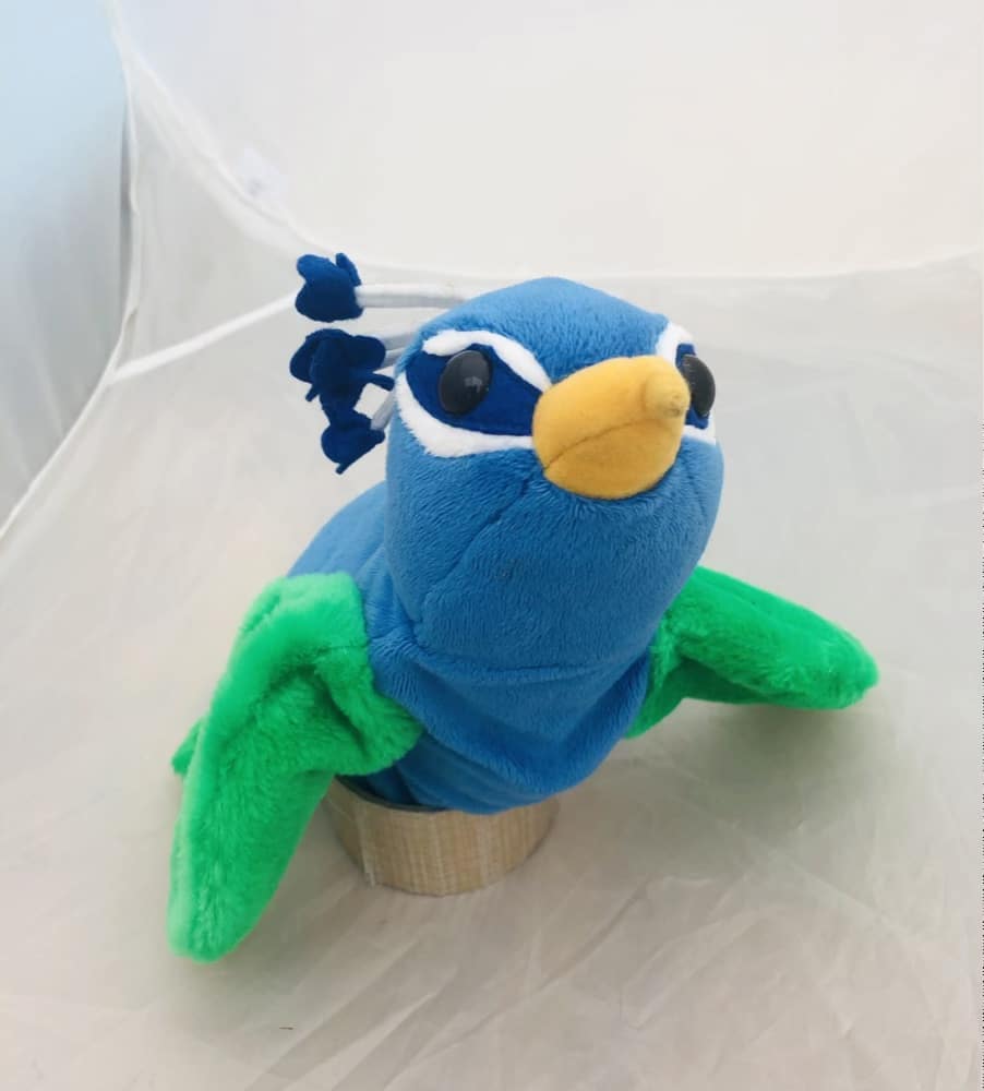 Peacock Bird  Plush Big Eye Hand Puppet