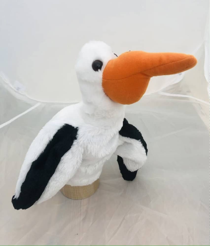 Pelican Bird  Plush Big Eye Hand Puppet