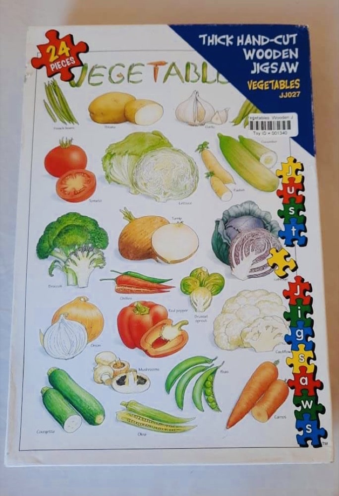 Vegetables” Thick Hand-Cut Wooden Large Floor Jigsaw 24 Pieces *2