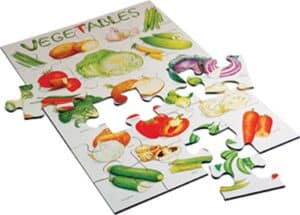 Vegetables” Thick Hand-Cut Wooden Large Floor Jigsaw 24 Pieces *2 - Image 2