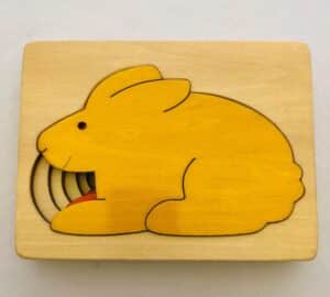 George Luck -  Five Rabbits Wooden Tray Puzzle