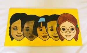 Large Childrens Faces Wooden Puzzle