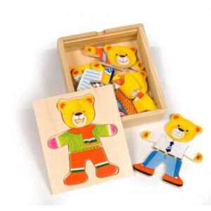 Dress Up Mr Bear & Mrs Wooden Bear Dress-Up Puzzle - Image 2