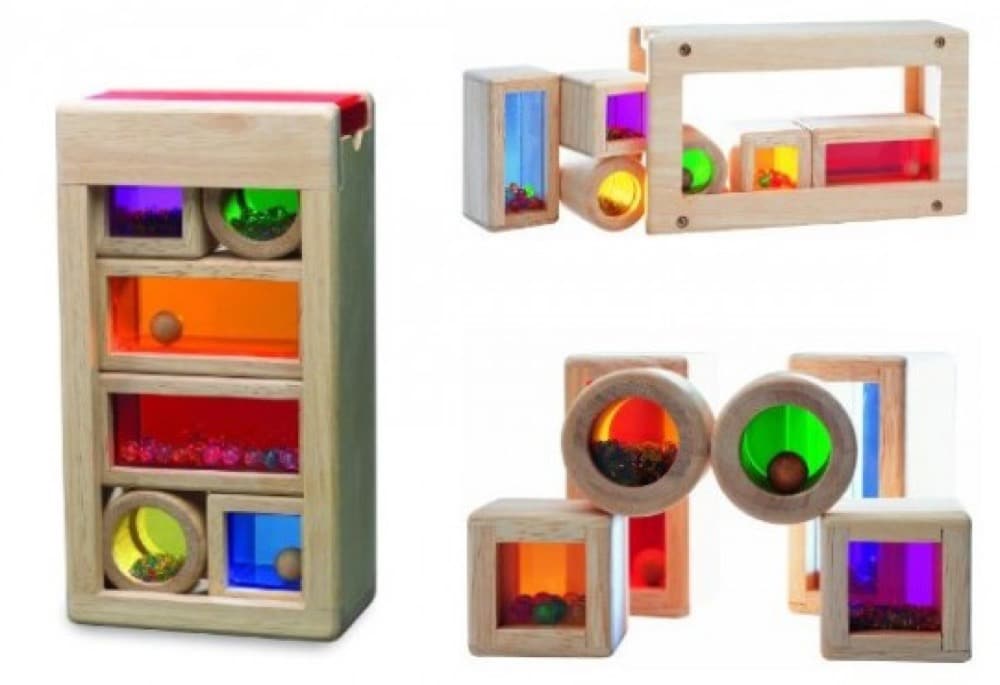 Wooden Rainbow Sound Blocks * 3