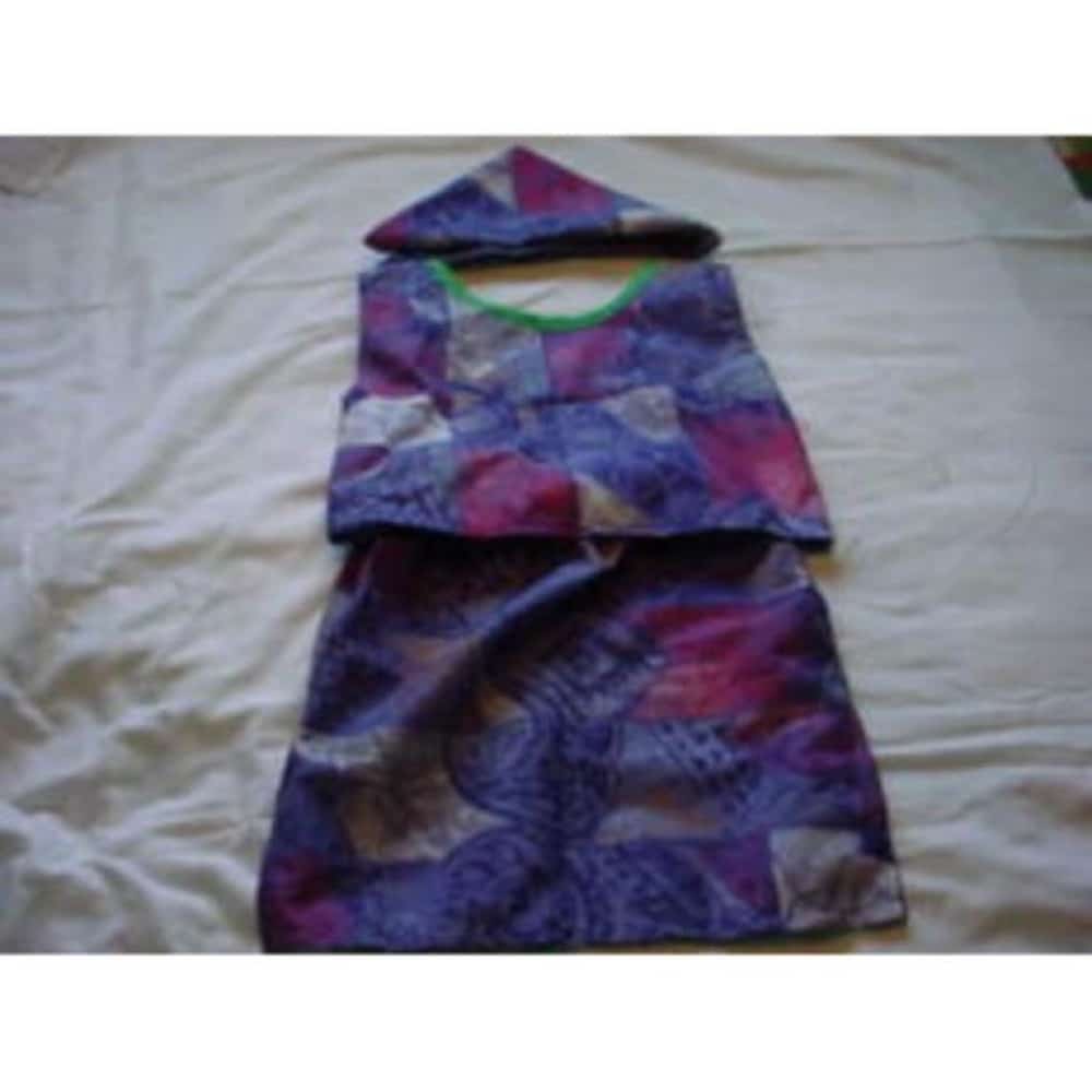 Afro Caribbean Girl - Top, Skirt & Head Scarf - (Temp Image)