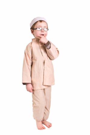 Asian Boy - Lightweight shirt like top loose, waistcoat (?),  baggy trousers
